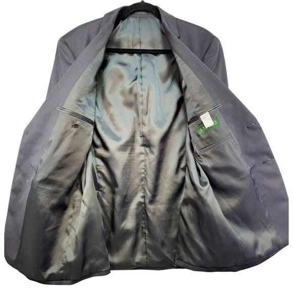 Lauren Ralph Lauren Mens Wool Blazer 42R Grey Pockets & Buttons - Picture 5 of 11